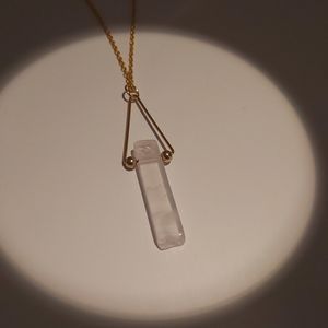 Blush Pink Quartz Necklace